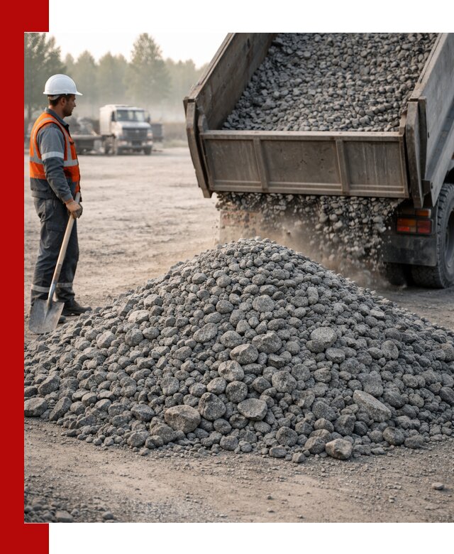 Гранитный щебень фракции 100–201 для строительства в Лыткарине