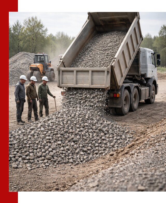 Доставка гравийного щебня фракции 70-120 в Лыткарине