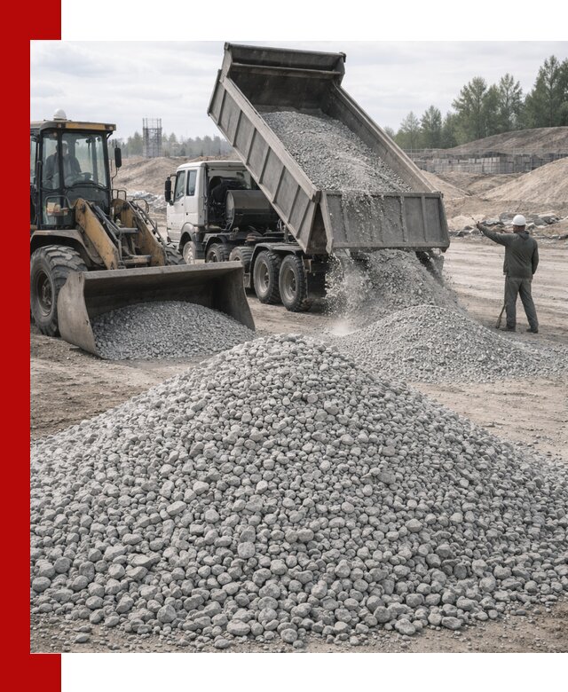 Доставка известнякового щебня фр. 5–20 в Лыткарине
