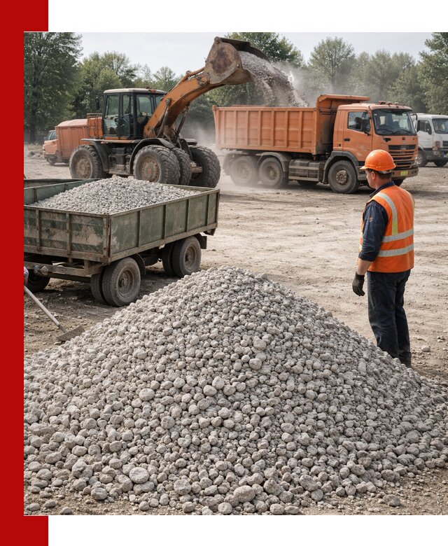 Доставка известнякового щебня фракция 20–40 в Лыткарине