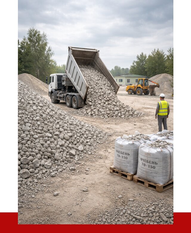 Известняковый щебень фракция 70-150 в Лыткарине от 1280 р. | ПРОНЕРУДЛтк