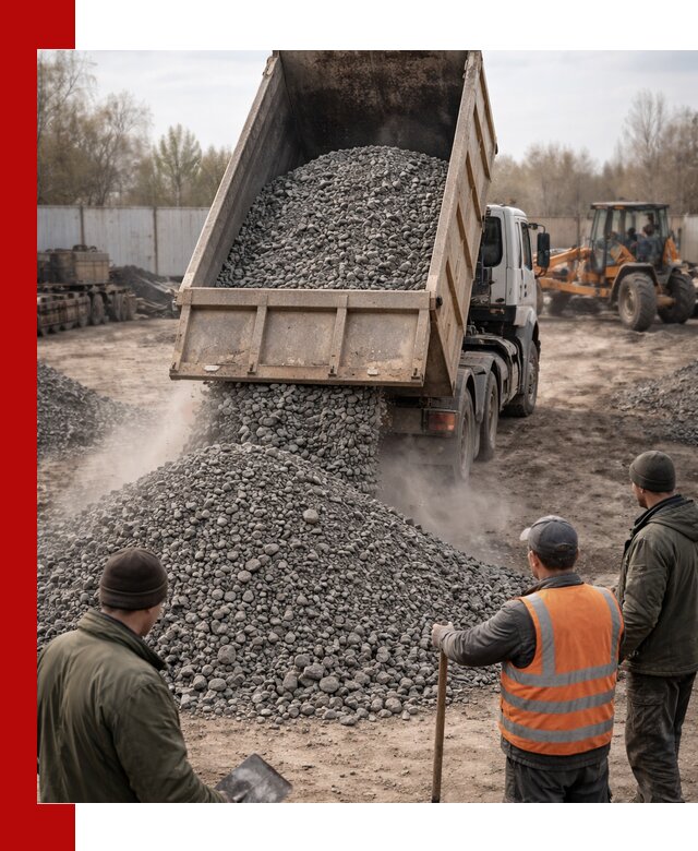 Доставка шлакового щебня в удобные сроки по выгодной цене в Лыткарине