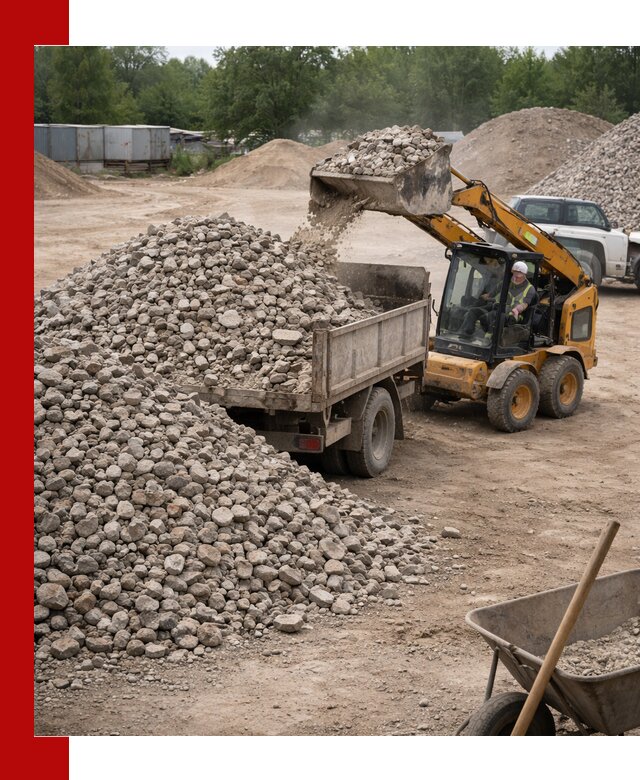 Доставка вторичного щебня в Лыткарине для строительных работ
