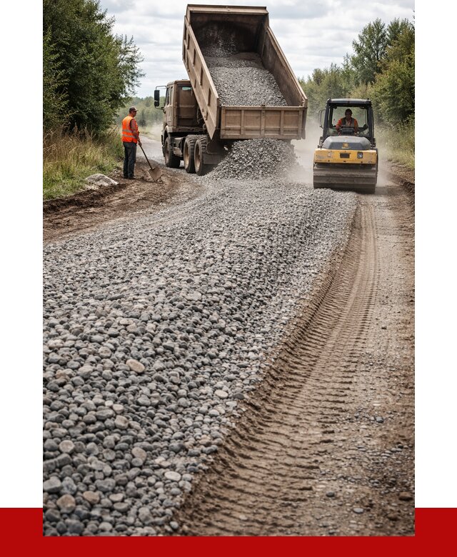Щебень для отсыпки дороги в Лыткарине от 2766 р. ПРОНЕРУДЛтк