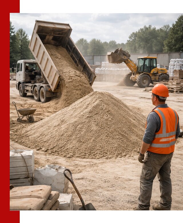 Доставка строительного песка с самосвалом в Лыткарине