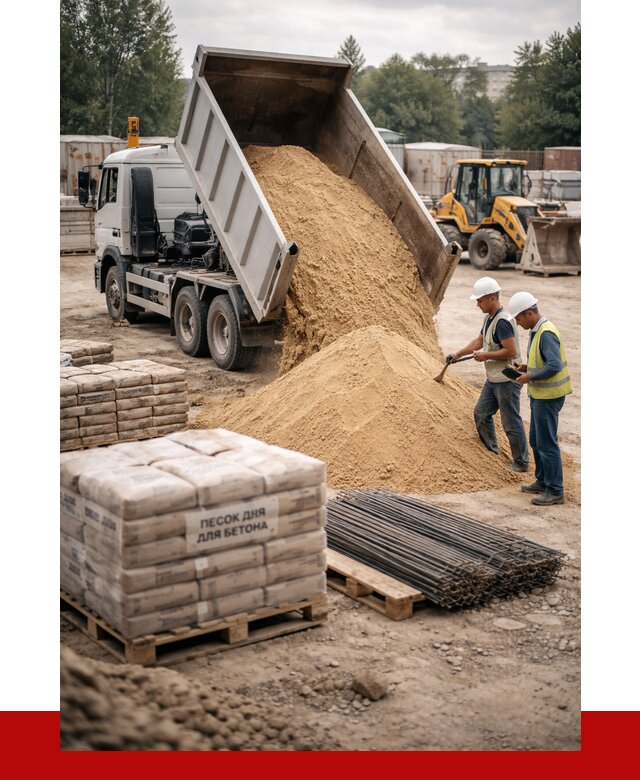 Песок для бетона в Лыткарине от 2561 р. с доставкой, ПРОНЕРУДЛтк