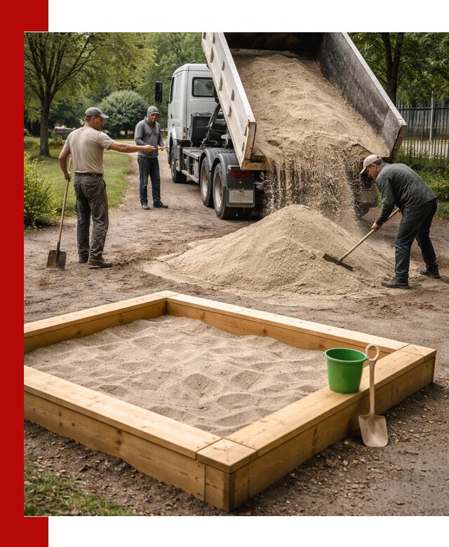 Песок для песочницы с доставкой в Лыткарине недорого и чистый