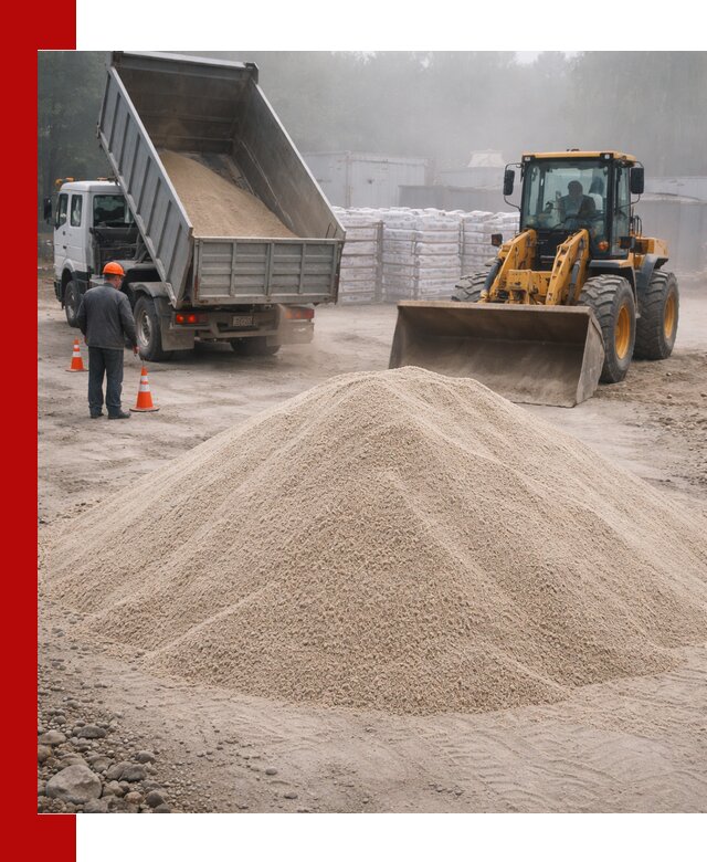 Кварцевый песок фракция 0–8 для стройработ в Лыткарине