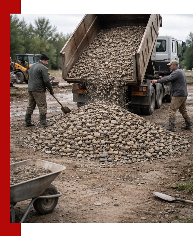 Доставка гальки речной оптом и в розницу в Лыткарине