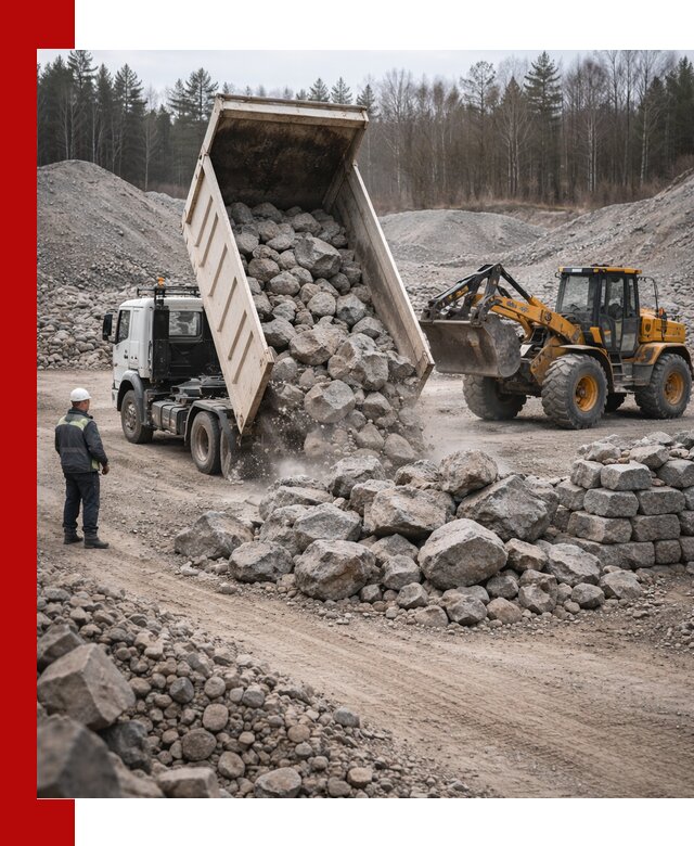 Доставка и продажа бутового гранитного камня в Лыткарине