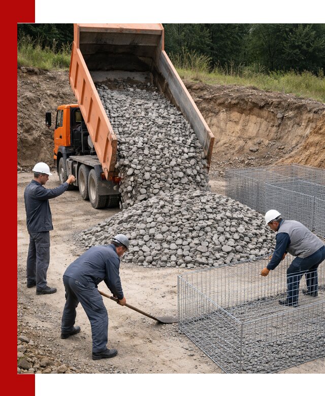 Камень для габионов с доставкой в Лыткарине быстро и надёжно