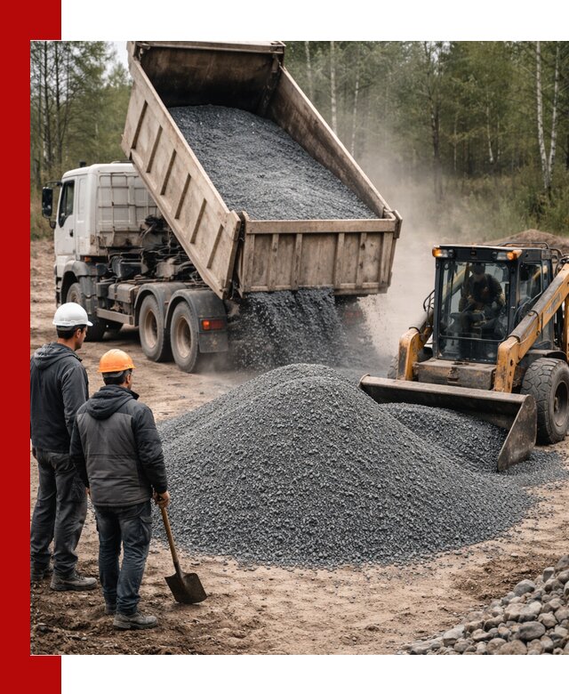 Гранитный отсев 0-5 с доставкой и разгрузкой в Лыткарине