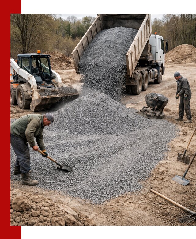 Отсев для подсыпки в Лыткарине — доставка и подсыпка на участок