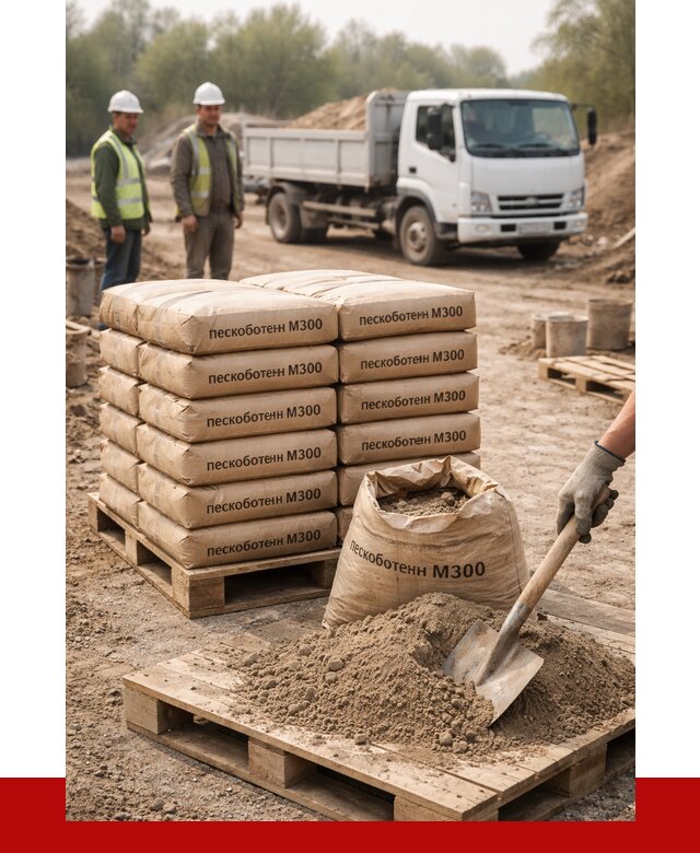 Пескобетон М300 в Лыткарине с доставкой от 4763 р. за куб | ПРОНЕРУДЛтк