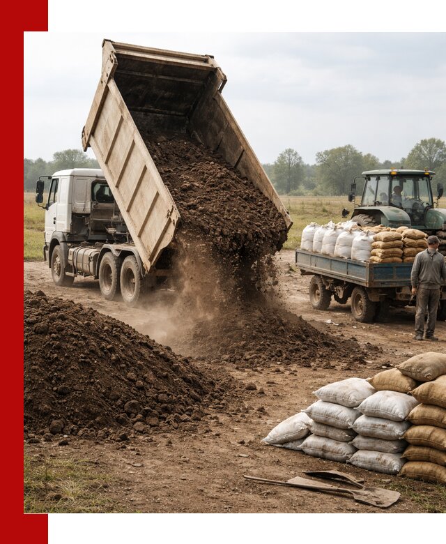 Доставка грунта и удобрений оптом в Лыткарине для сельхоз и строительства