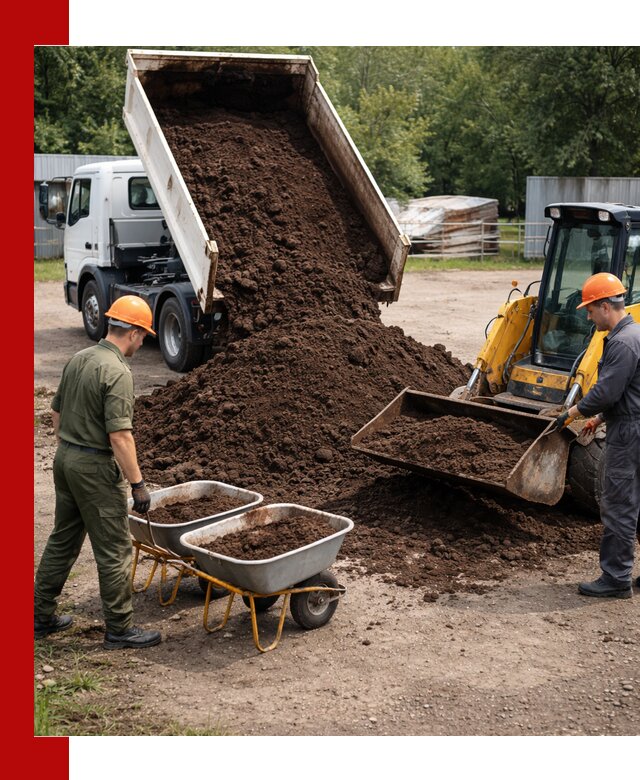 Доставка торфо-земляной смеси в Лыткарине для огорода и ландшафта