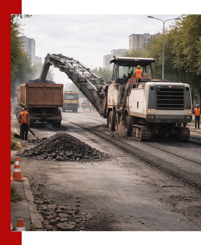 Фрезерованный асфальт в Лыткарине — удаление и вывоз старого покрытия
