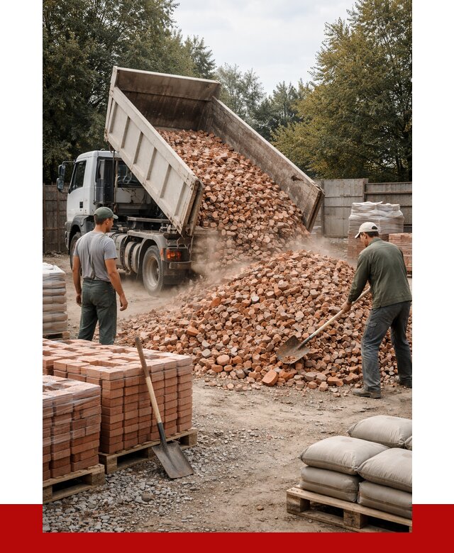 Бой кирпича в Лыткарине с доставкой от 4302 руб/куб | ПРОНЕРУДЛтк
