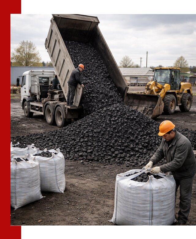 Доставка каменного угля в Лыткарине оптом и в розницу