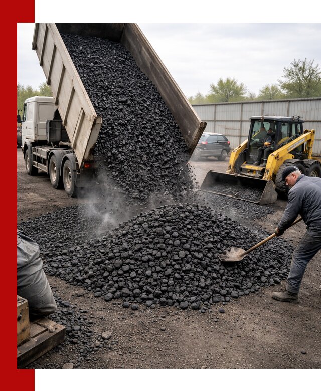 Доставка угля орех в Лыткарине оптом и в розницу