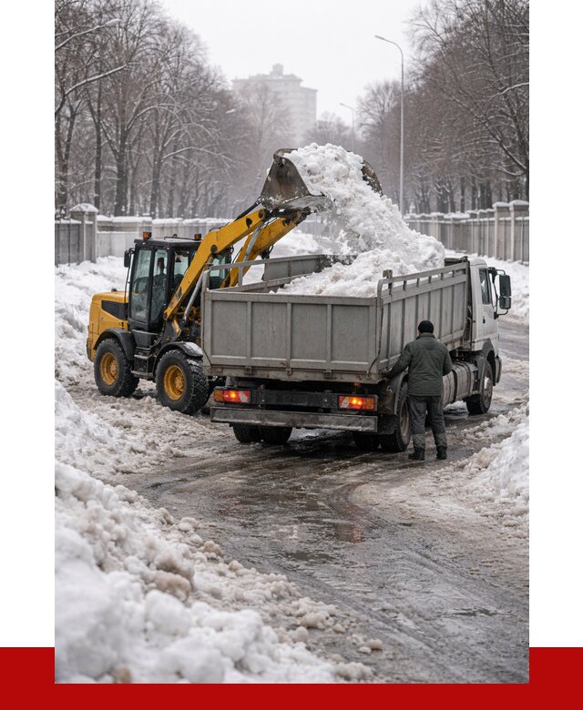 Вывоз снега с погрузкой в Лыткарине от 3585 р. ПРОНЕРУДЛтк
