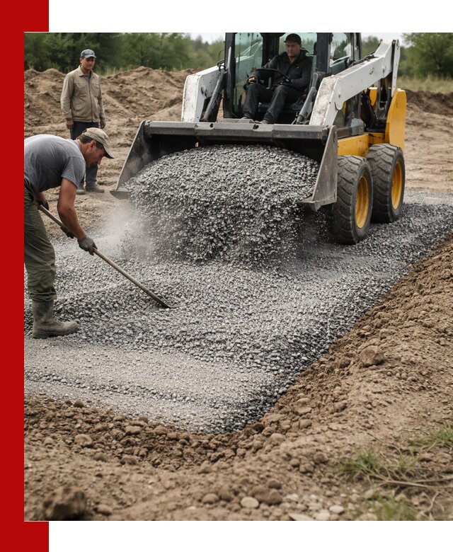 Устройство щебеночной подушки в Лыткарине для дорог и фундаментов
